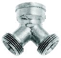 Abzweigstück Messing mit Gewindeanschlüssen 3/4"
