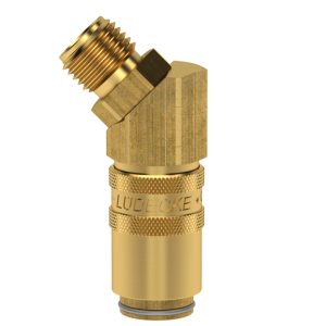 TEMPERIER-KUPPLUNG MIT VENTIL G 3/8" AG,MS58,DN6,45°