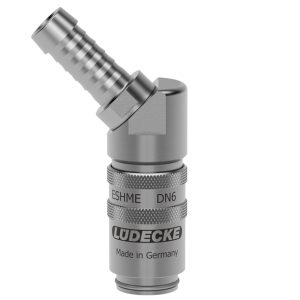 TEMPERIER-KUPPLUNG OHNE VENTIL SLW9MM STANDARD,DN6,45°,EDELSTAHL