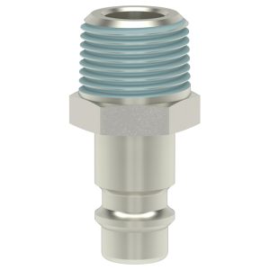 ATEMSCHUTZ-STECKNIPPEL DN 7,4 R 3/8" AG, MS 58 vernickelt