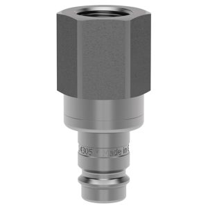 STECKNIPPEL MIT VENTIL G 1/2" IG, EDELSTAHL 1.4305,