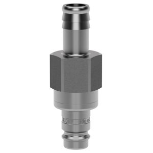 STECKNIPPEL MIT SCHLAUCHTÜLLE SLW 9 MM, EDELSTAHL 1.4305,