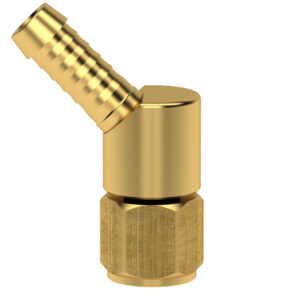 SCHLAUCHTÜLLE MIT ÜBERWURFMUTTER G3/8"IG,SLW13MM,MS58, 45°